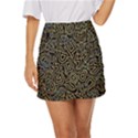 Pattern Abstract Runes Graphic Mini Front Wrap Skirt View1