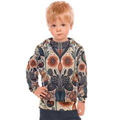 Flower Leaves Floral Kids  Hooded Pullover by pakminggu