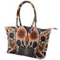 Flower Leaves Floral Canvas Shoulder Bag View1