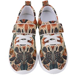 Flower Leaves Floral Women s Velcro Strap Shoes by pakminggu