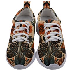 Flower Leaves Floral Kids Athletic Shoes by pakminggu