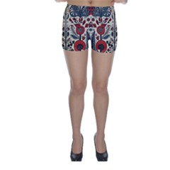 Flowers Leaves Floral Skinny Shorts by pakminggu