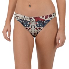 Flowers Leaves Floral Band Bikini Bottoms by pakminggu