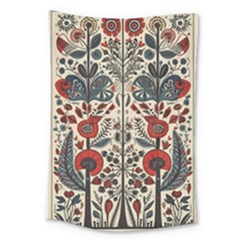 Flowers Leaves Floral Large Tapestry by pakminggu