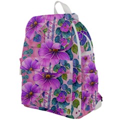 Flowers Leaves Top Flap Backpack