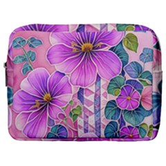 Flowers Leaves Make Up Pouch (Large)