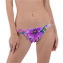 Flowers Leaves Ring Detail Bikini Bottoms View1