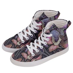 Flowers Iris Plant Men s Hi-Top Skate Sneakers