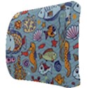 Cartoon Underwater Seamless Pattern With Crab Fish Seahorse Coral Marine Elements Back Support Cushion View3