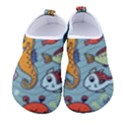 Cartoon Underwater Seamless Pattern With Crab Fish Seahorse Coral Marine Elements Women s Sock-Style Water Shoes View1