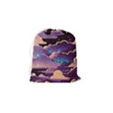 Fluffy Clouds Night Sky Drawstring Pouch (Small) View2