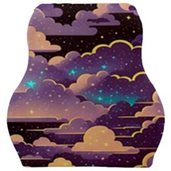 Fluffy Clouds Night Sky Car Seat Velour Cushion  by uniart180623