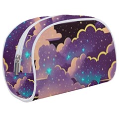 Fluffy Clouds Night Sky Make Up Case (medium) by uniart180623