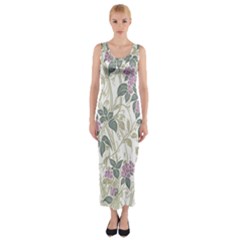 Vine Vineyard Plants Nature Fitted Maxi Dress by uniart180623