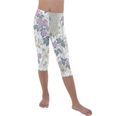 Vine Vineyard Plants Nature Kids  Lightweight Velour Capri Leggings  by uniart180623