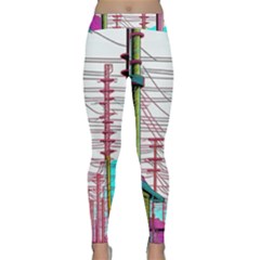 Poles Wires Classic Yoga Leggings by uniart180623