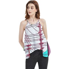 Poles Wires Flowy Camisole Tank Top by uniart180623