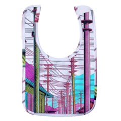 Poles Wires Baby Bib by uniart180623