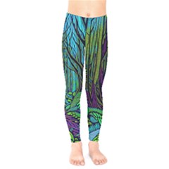 Spectral Forest Nature Kids  Leggings by uniart180623