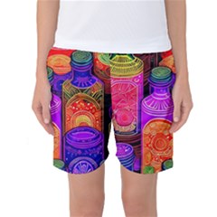 Bottles Colorful Women s Basketball Shorts by uniart180623