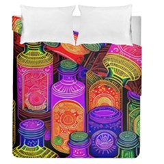 Bottles Colorful Duvet Cover Double Side (queen Size) by uniart180623