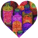 Bottles Colorful Wooden Puzzle Heart View1