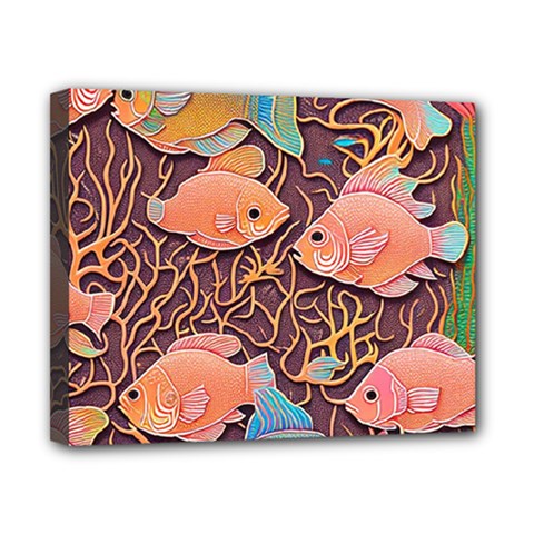 Tropical Fish Canvas 10  X 8  (stretched) by uniart180623