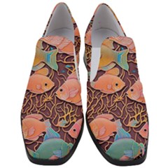 Tropical Fish Women Slip On Heel Loafers by uniart180623