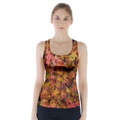 Red And Yellow Ivy  Racer Back Sports Top by okhismakingart