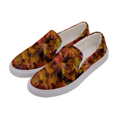 Red And Yellow Ivy  Women s Canvas Slip Ons by okhismakingart