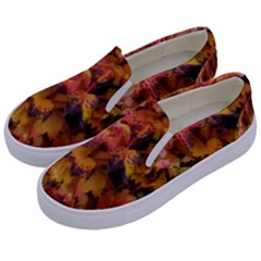 Red And Yellow Ivy  Kids  Canvas Slip Ons by okhismakingart