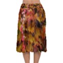 Red and Yellow Ivy  Velvet Flared Midi Skirt View2