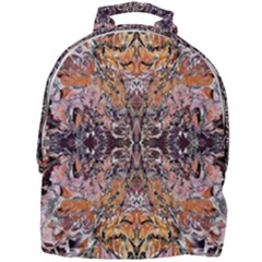 Ochre On Pink Arabesque Mini Full Print Backpack by kaleidomarblingart