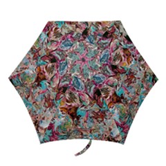 Pink Petals Blend Mini Folding Umbrellas by kaleidomarblingart