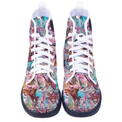 Pink Petals Blend Men s High-top Canvas Sneakers