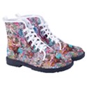 Pink Petals Blend Kid s High-Top Canvas Sneakers View3