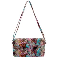 Pink Petals Blend Removable Strap Clutch Bag by kaleidomarblingart