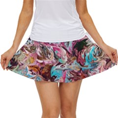 Pink Petals Blend Women s Skort by kaleidomarblingart