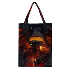 Dragon Art Fire Digital Fantasy Classic Tote Bag by Bedest