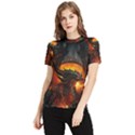 Dragon Art Fire Digital Fantasy Women s Short Sleeve Rash Guard View1