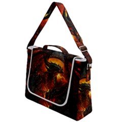 Dragon Art Fire Digital Fantasy Box Up Messenger Bag by Bedest