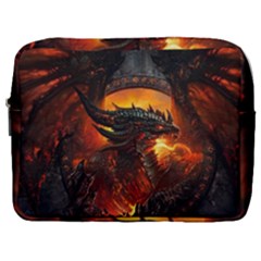 Dragon Art Fire Digital Fantasy Make Up Pouch (large) by Bedest