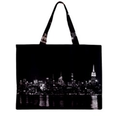 New York Skyline Zipper Mini Tote Bag by Bedest