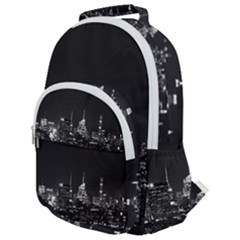 New York Skyline Rounded Multi Pocket Backpack by Bedest