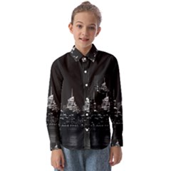 New York Skyline Kids  Long Sleeve Shirt by Bedest