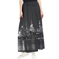 New York Skyline Maxi Chiffon Skirt by Bedest