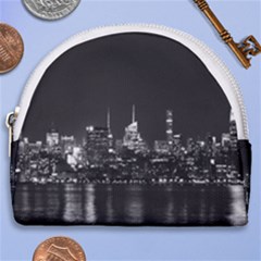 New York Skyline Horseshoe Style Canvas Pouch by Bedest