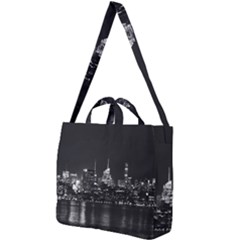 New York Skyline Square Shoulder Tote Bag by Bedest