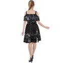 New York Skyline Cut Out Shoulders Chiffon Dress View2