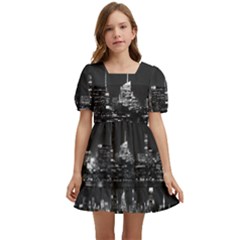 New York Skyline Kids  Short Sleeve Dolly Dress by Bedest